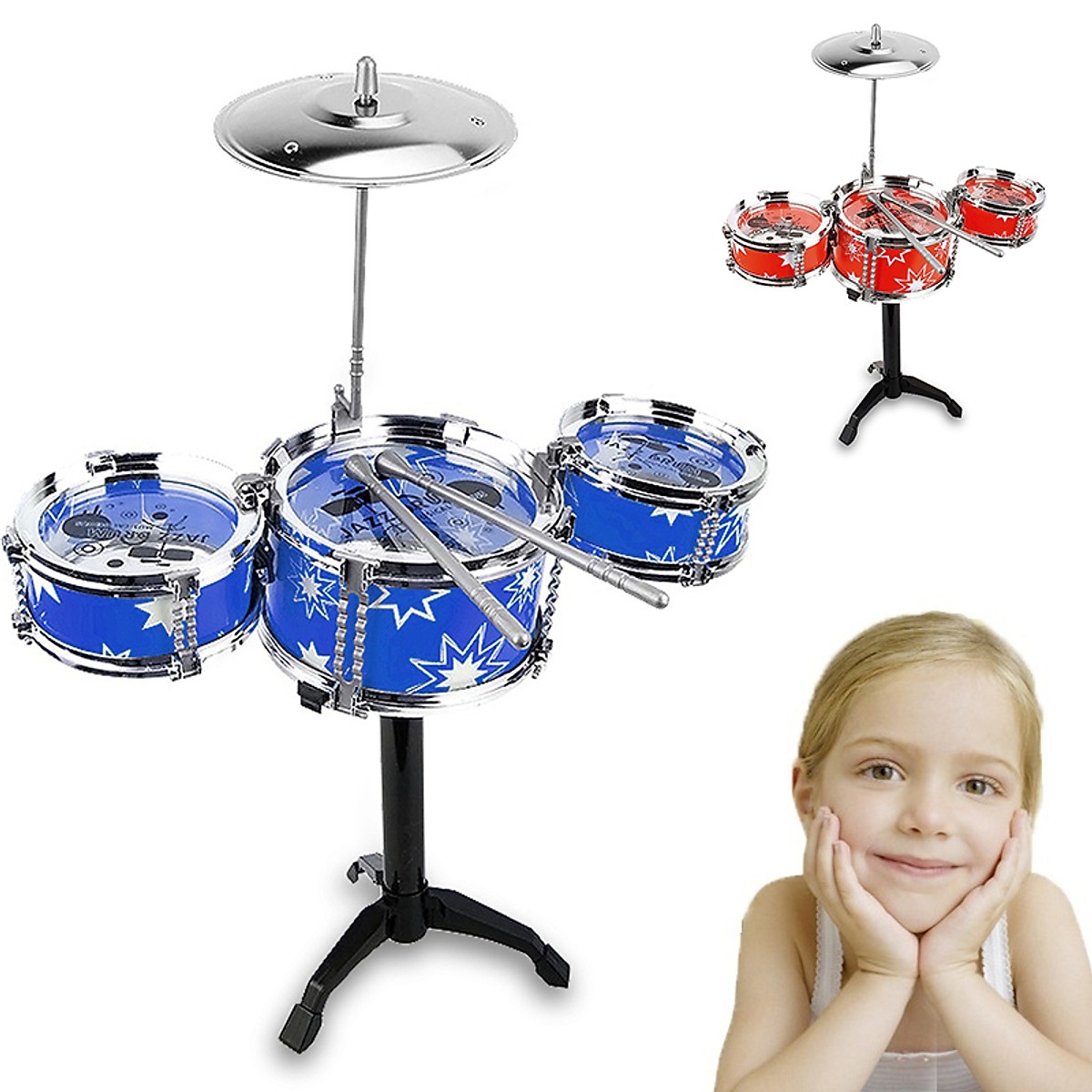 [HCM]Bộ trống JAZZ DRUM 5 trống có ghế