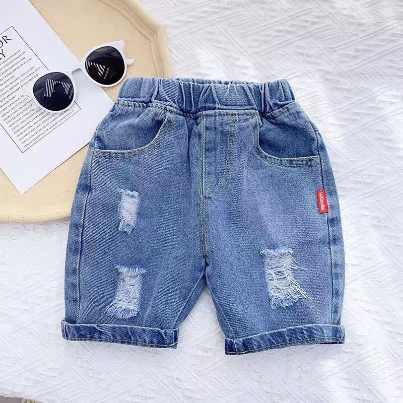 Quần jean đùi rách cho bé TRAI BÉ GÁI TỪ 10-25KG LH940