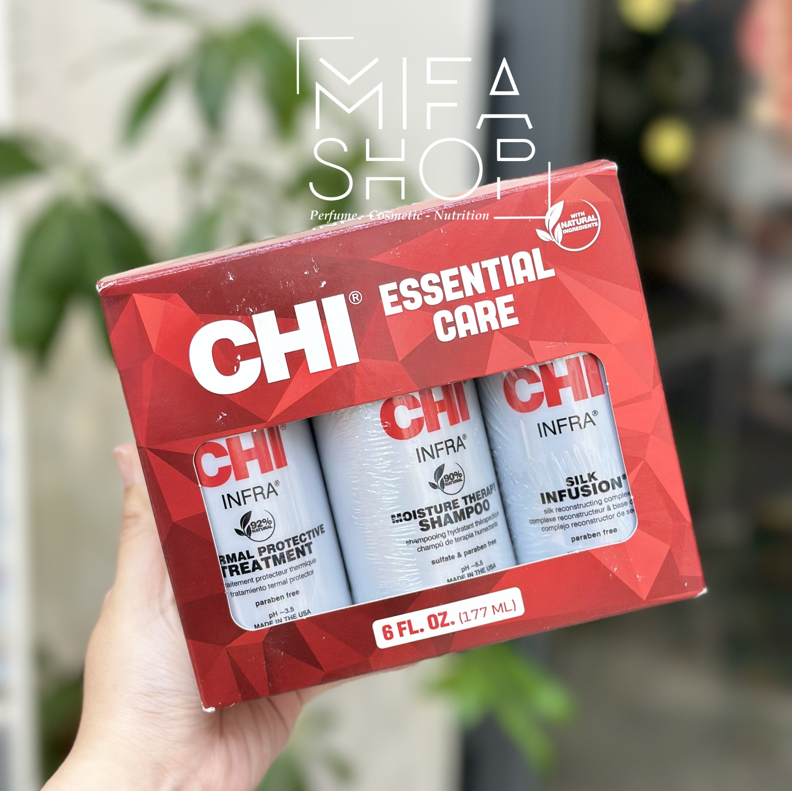 Bộ Dầu Gội, Xả Và Dưỡng Tóc CHI Essential Care 177ml
