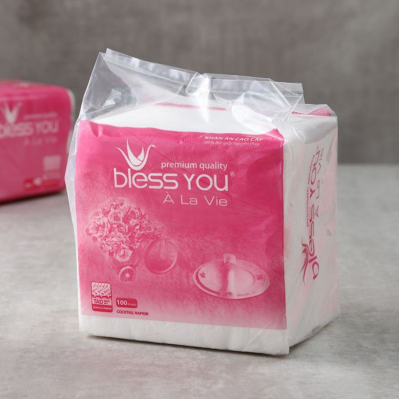 Khăn giấy ăn Bless You - giấy ăn cao cấp THIỆN PHƯỚC