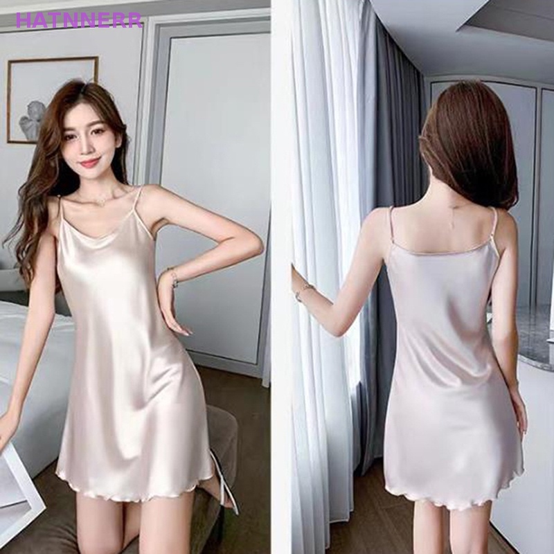 ◆ LJ8.14 Đồ ngủ Lụa Hai Dây Mỏng Gợi Cảm Cho Nữ FHS
