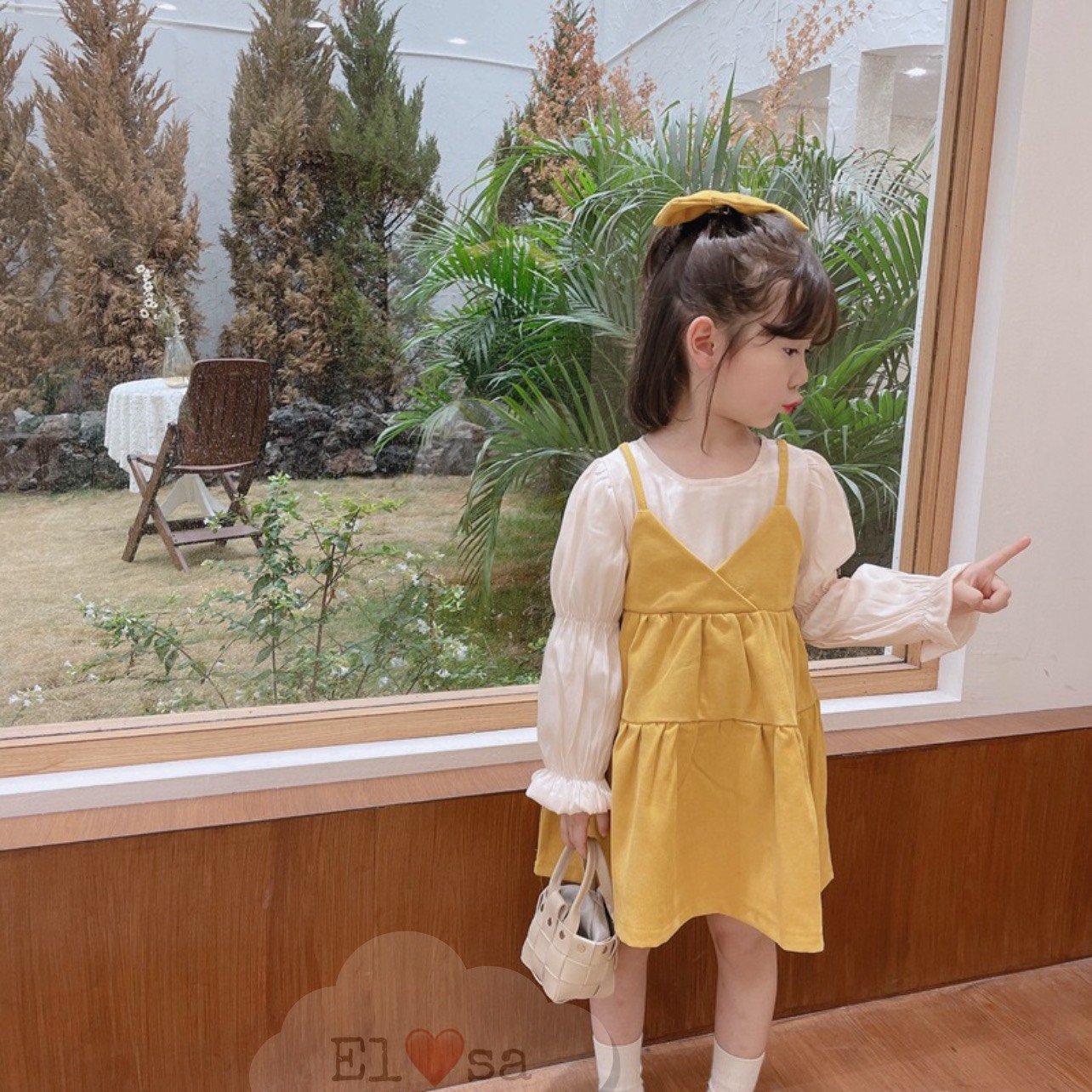 Váy bé gái 👗 👗 VÁY TAY CHUN NƠ BỒNG 👗 👗