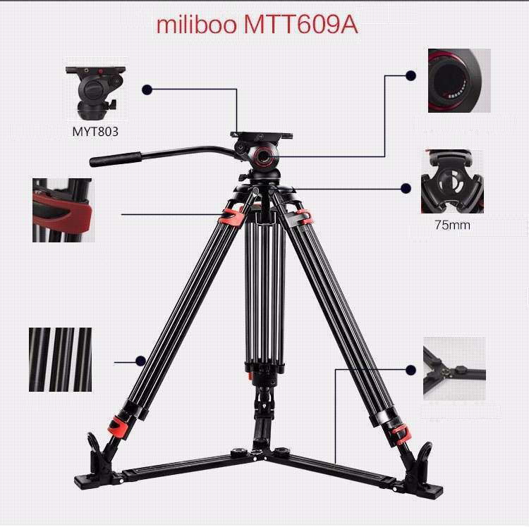 Chân máy quay miliboo mtt609a