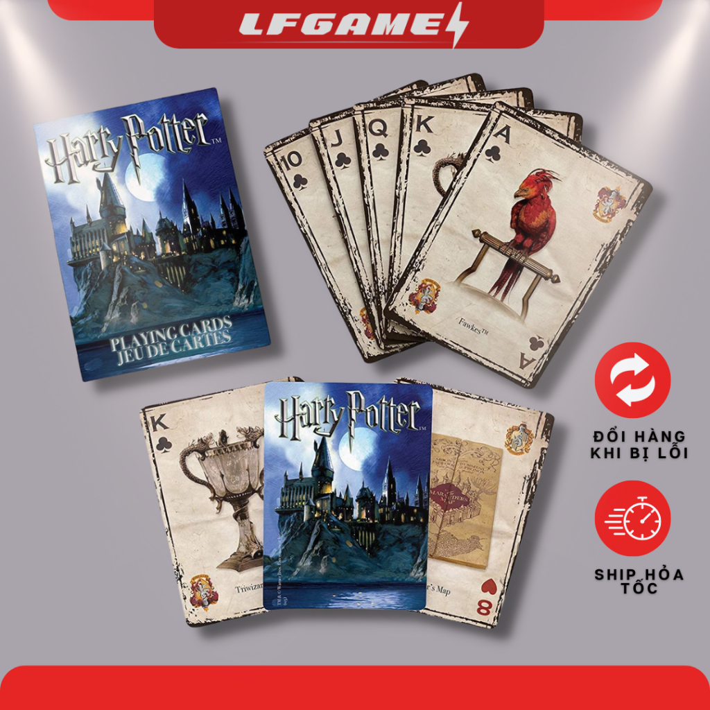 [Xả Kho] Bộ Bài Harry Potter Poker Hogwarts Playing Cards