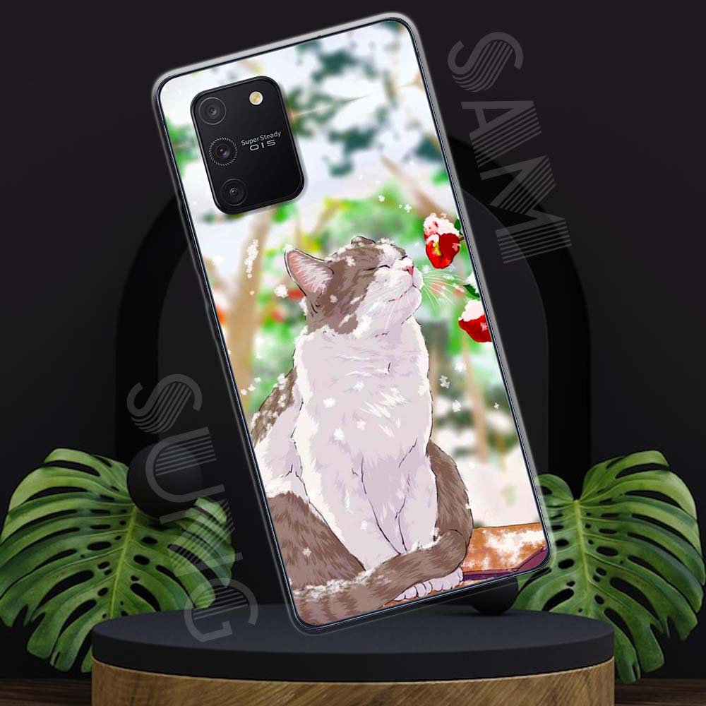 Ốp lưng Samsung S10 Lite mẫu BST Mèo lười TPU
