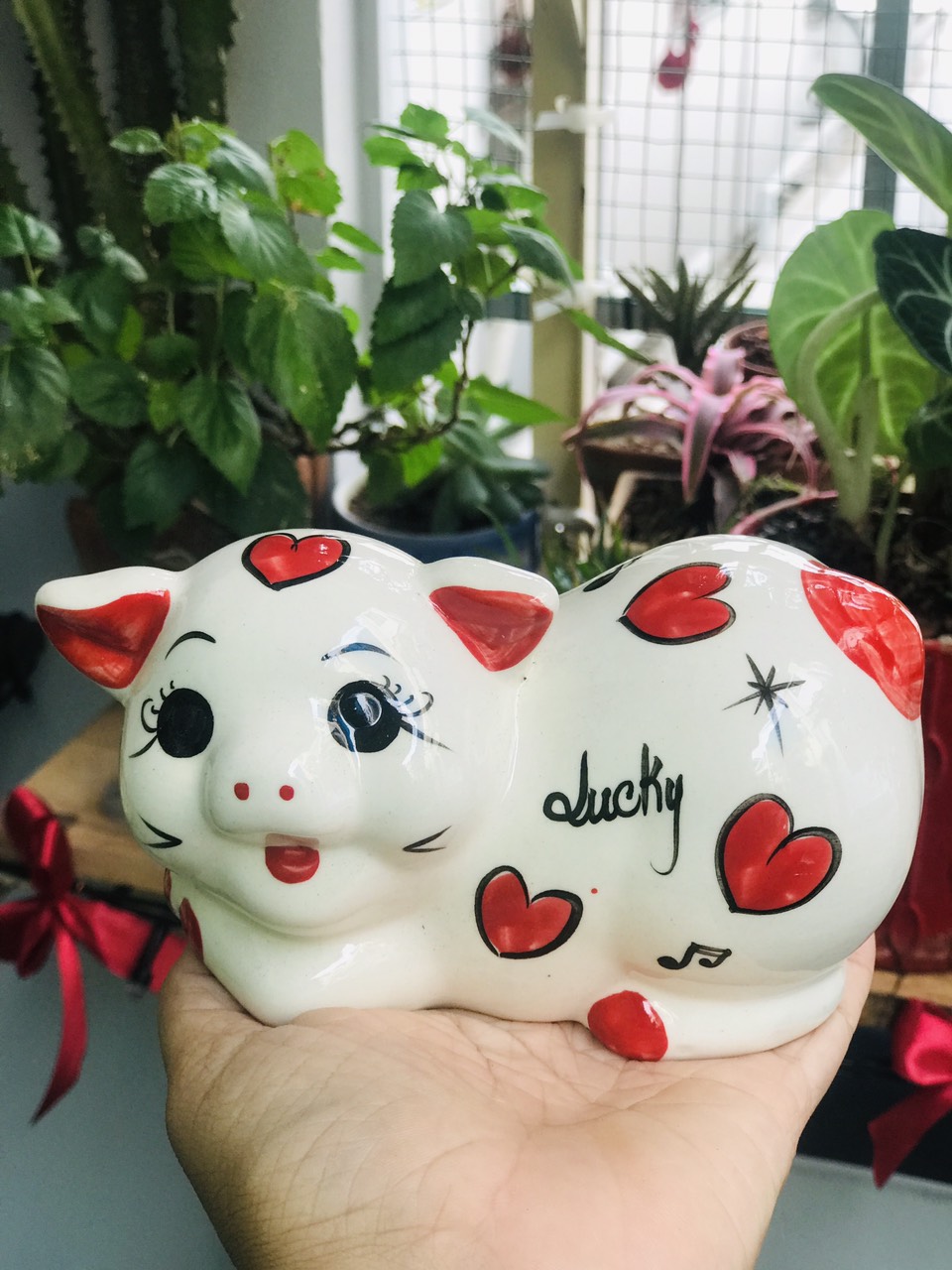 Heo đất sứ kute ( dài 15cm )