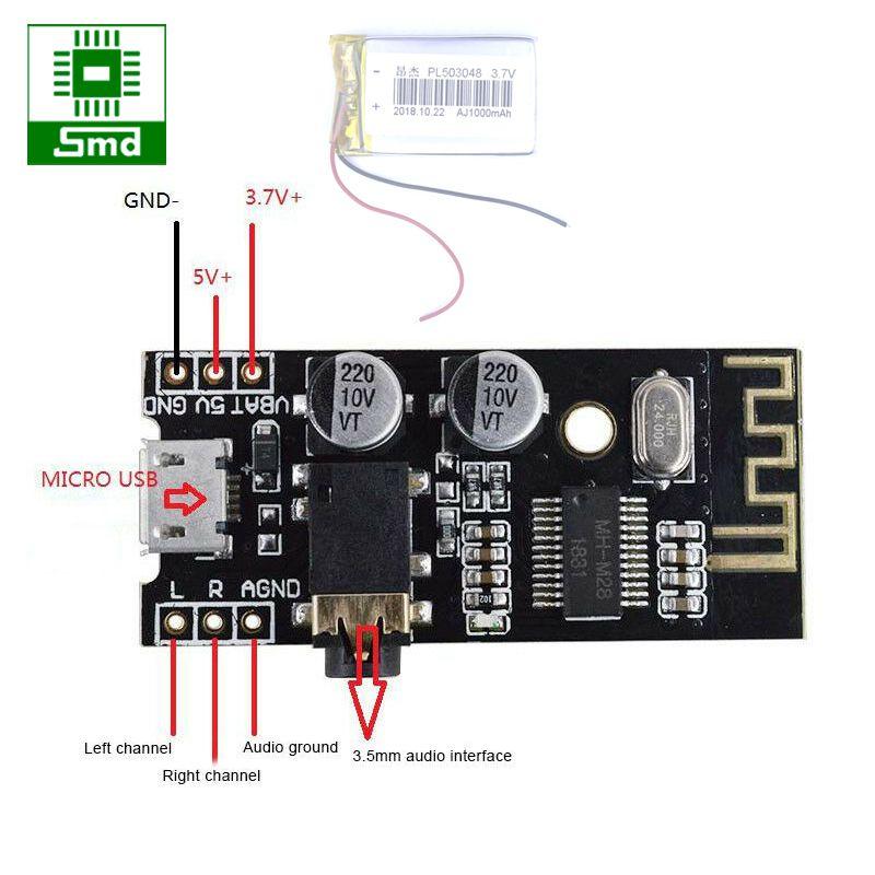 Mạch giải mã âm thanh Bluetooth 4.2 - M28 HIFI DIY