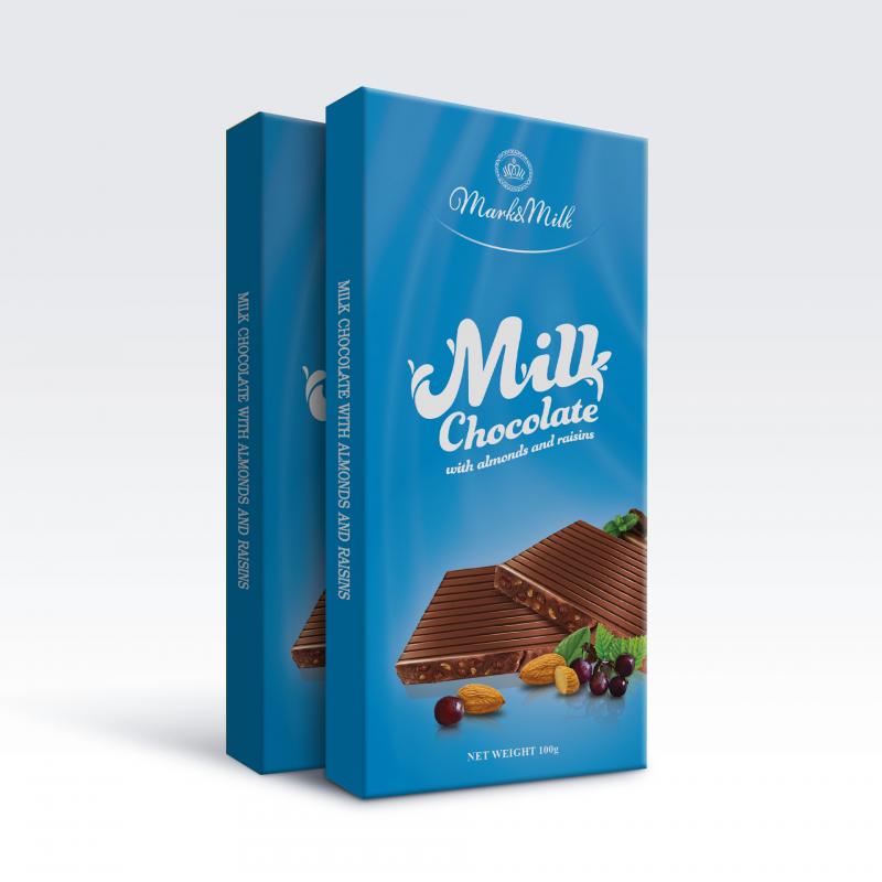Socola sữa hạnh nhân thanh 100g Markandmilk