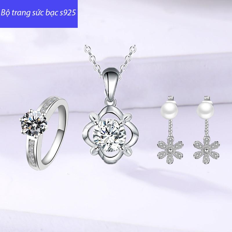 Bộ Trang Sức Bạc Ý 925 Nữ Siêu Cá Tính