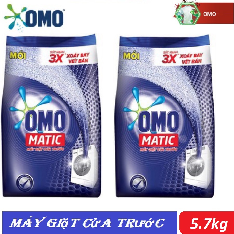 [HCM]BỘT GIẶT OMO MATIC 5.7KG(cửa trước - Xanh)