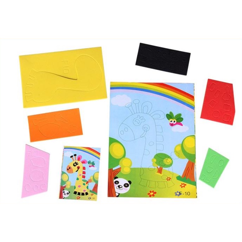 Tranh dán xốp 3D xé dán cho bé 17*12cm BQSHOP