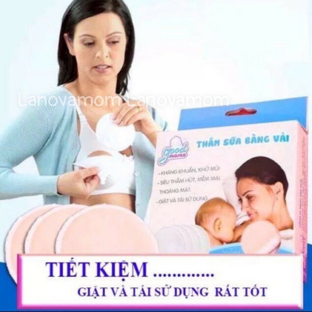 Miếng lót thấm sữa GIẶT ĐƯỢC Good Mama (Hộp 8 Miếng)