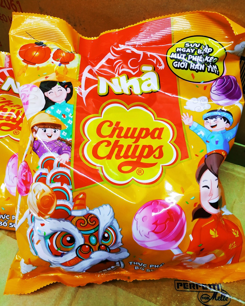 [GÓI 60 Que] Kẹo Mút Chupa Chups Vị Dâu Kem 600g