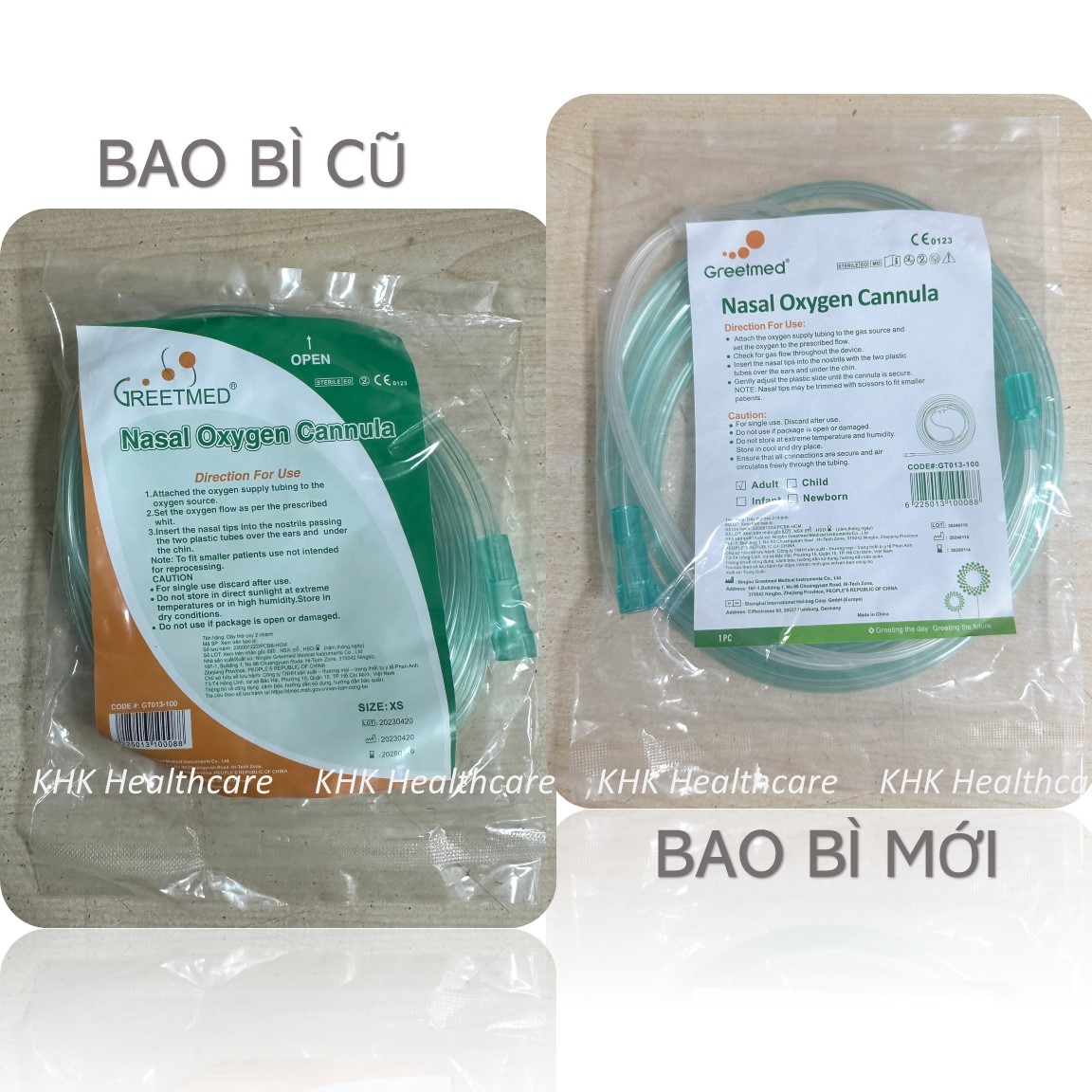 Dây thở oxy 2 nhánh đủ size