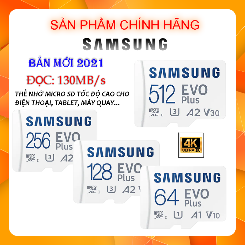 Thẻ nhớ MicroSD Samsung Evo Plus 32G 64G 128G 512G