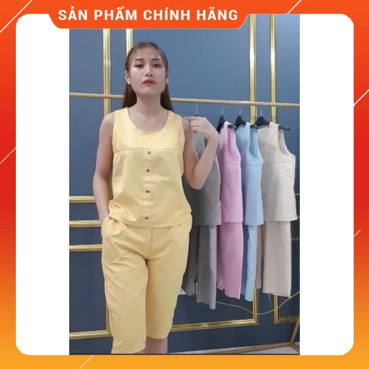 Set quần lửng kate cạp chun mặc ở nhà 27k 1 bộ