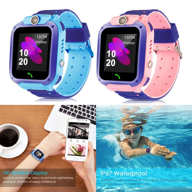【Flash Sale】 Q12 Đồng hồ thông minh trẻ em Đồng hồ SOS chống nước IP67 Quà Tặng trẻ em cho IOS Android