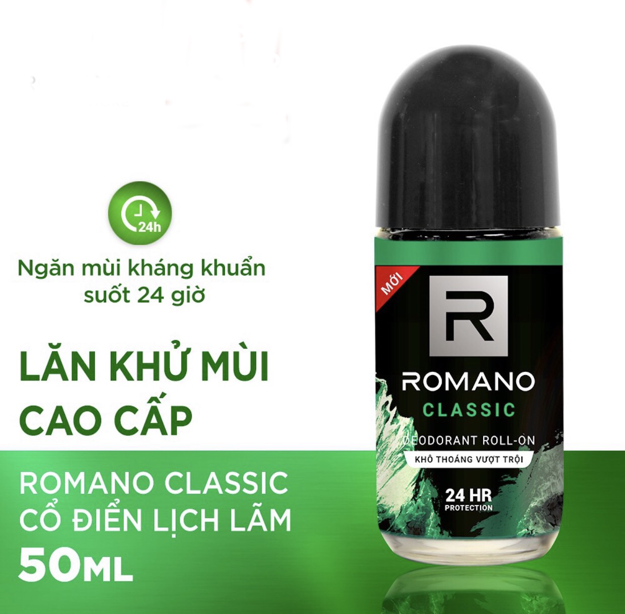 Lăn Ngăn Mùi Cho Nam Romano Classic 50ml