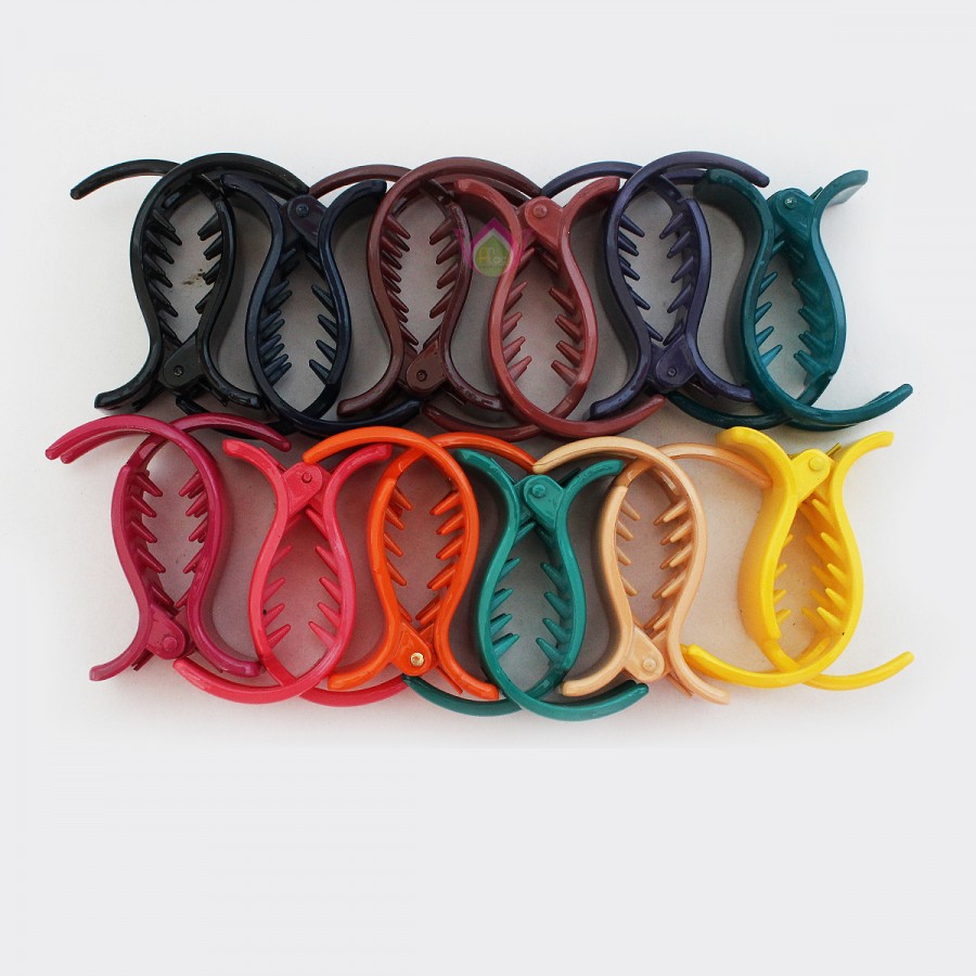 Combo 5 kẹp tóc càng cua 3 răng màu nhám PHỤ KIỆN 68