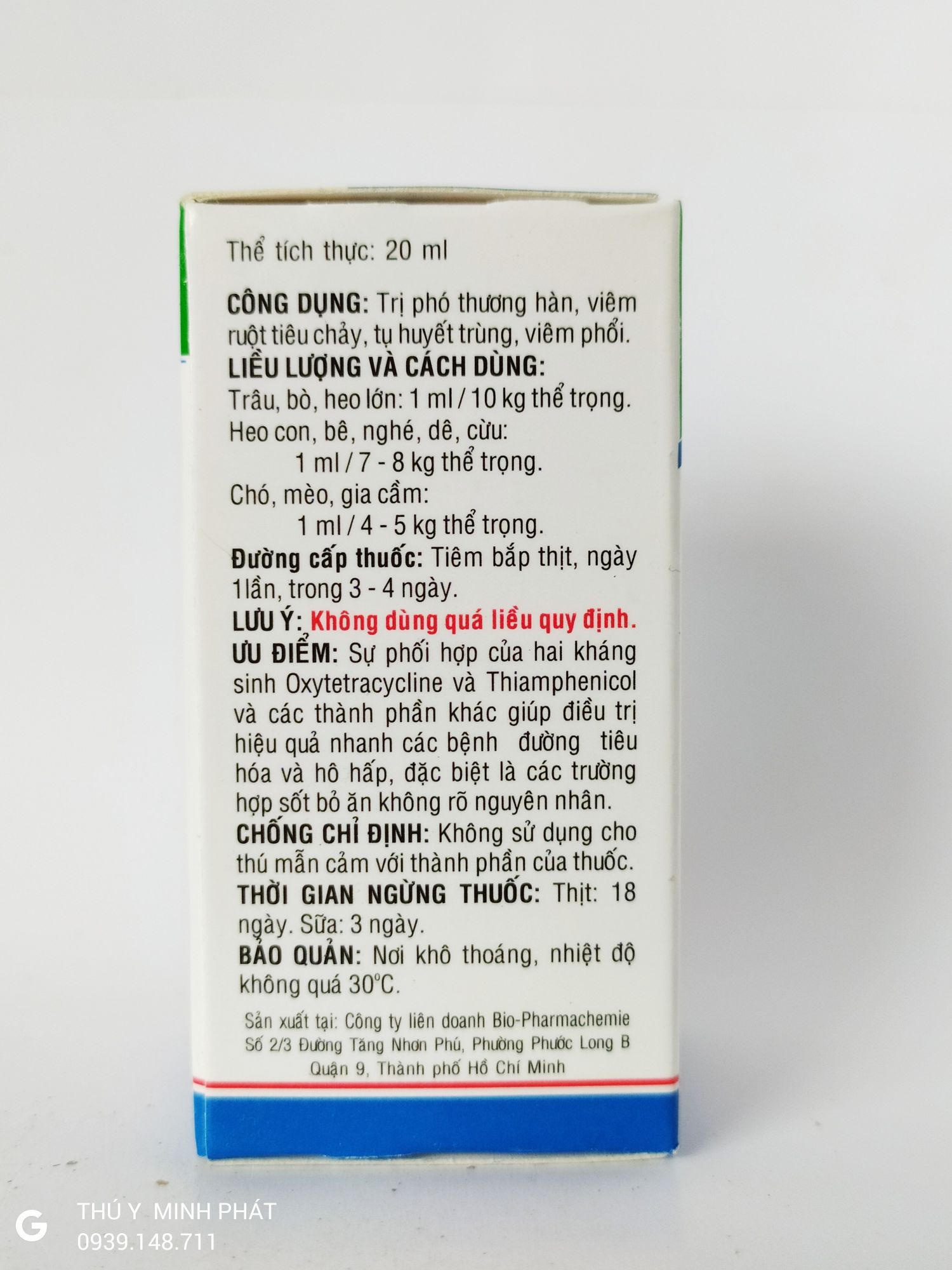 BIO SONE CHAI 20ML THƯƠNG HÀN TỤ HUYẾT TRÙNG