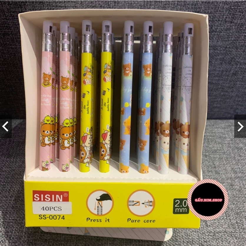 [Giá Sỉ] Bút chì bấm Ruột to 2.0mm