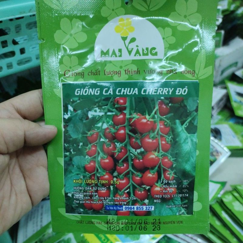 [HCM][Gói 0.5g] Hạt giống Cà Chua cherry đỏ