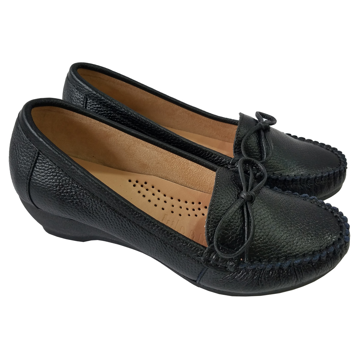 Giày búp bê bigben da bò thật cao 5cm bb139