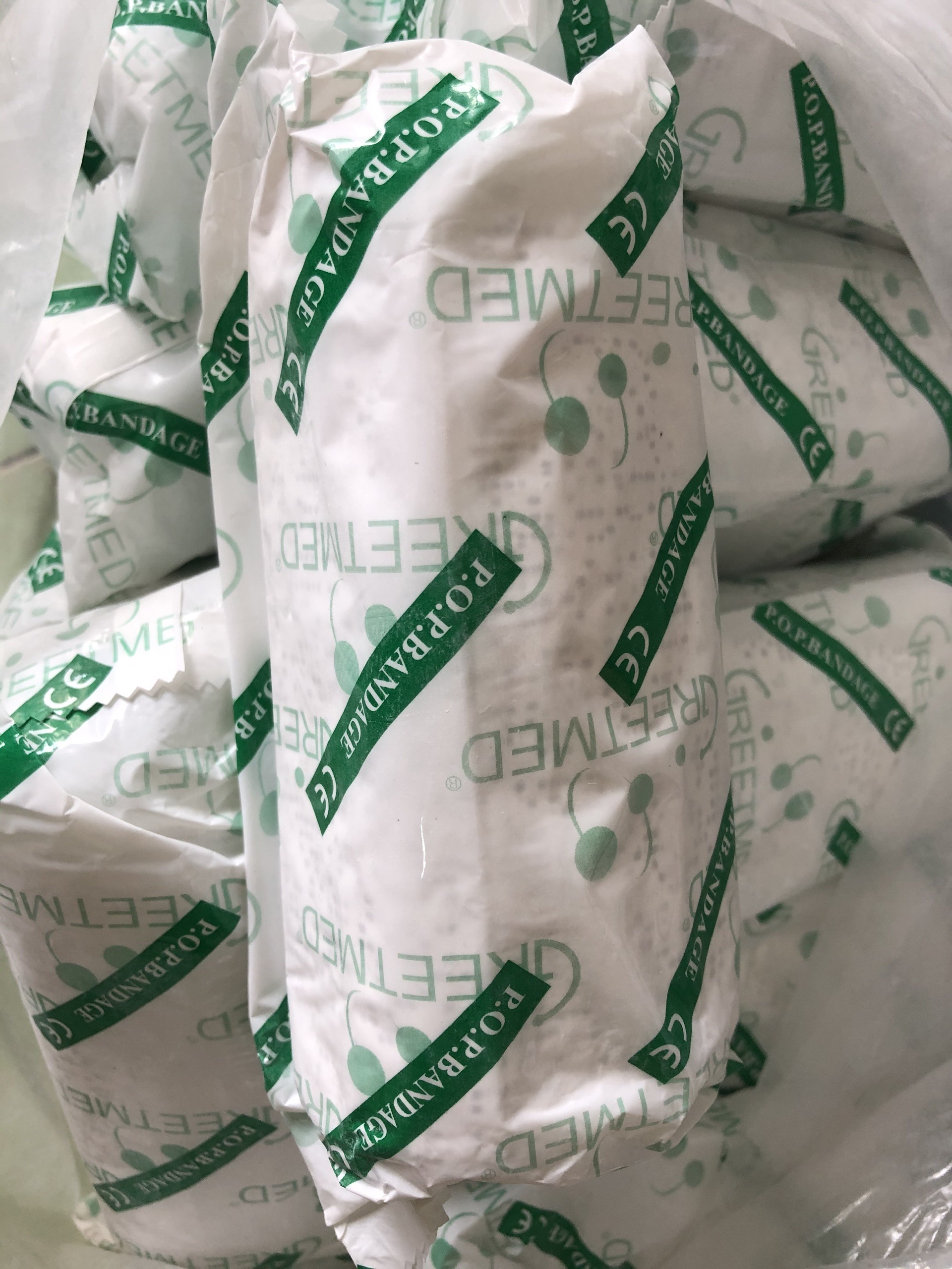 Băng Bột Bó Thạch Cao Y Tế Greetmed P.O.P Bandage – Dụng Cụ Cố Định Gãy Xương, Dùng Cho Bệnh Viện Phòng Khám