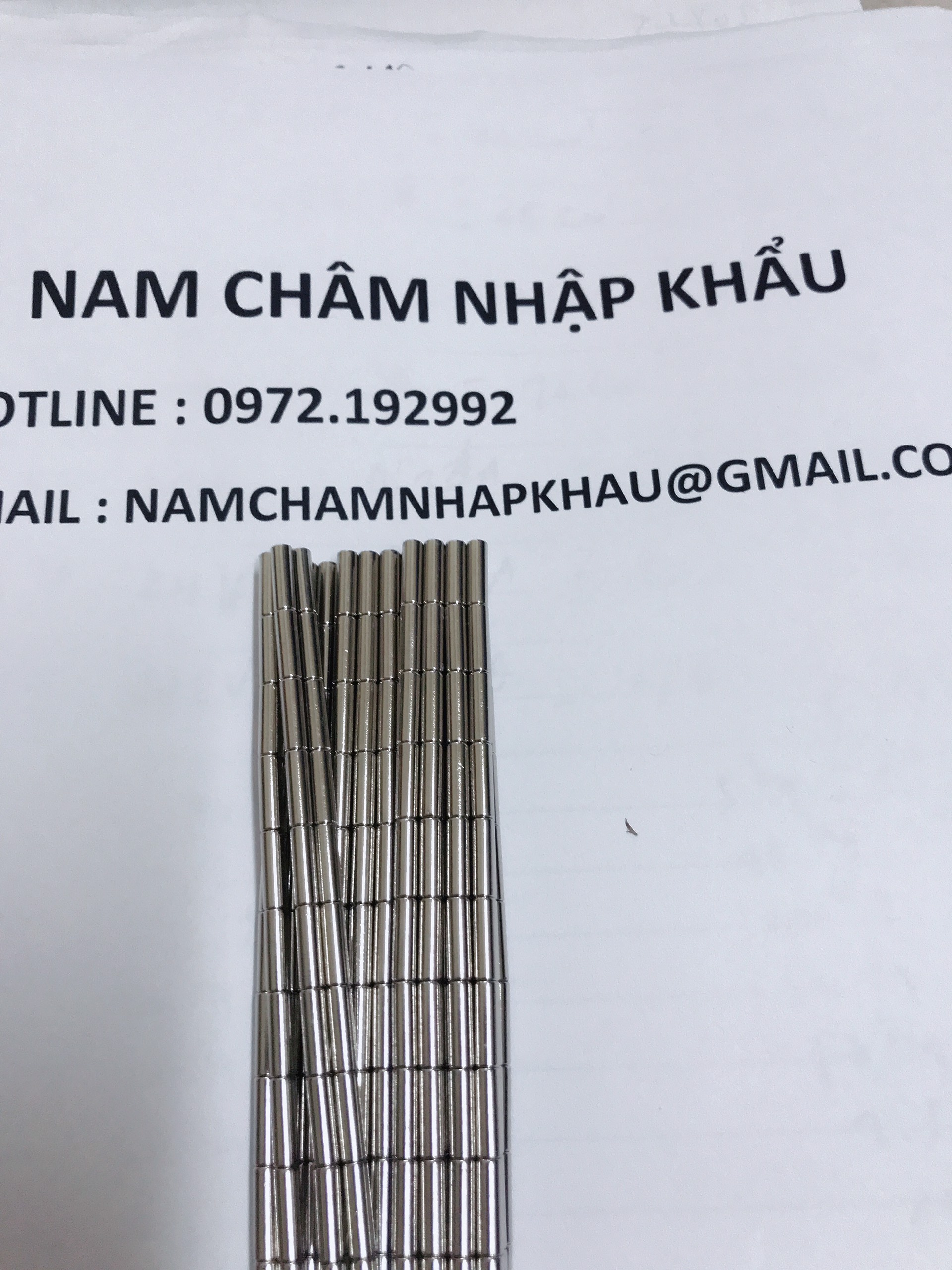 Set 50 viên nam châm dài D3x10mm