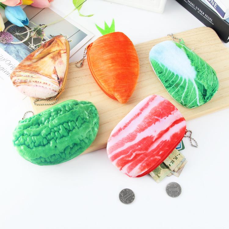 Ví đựng xu hình rau củ 3d