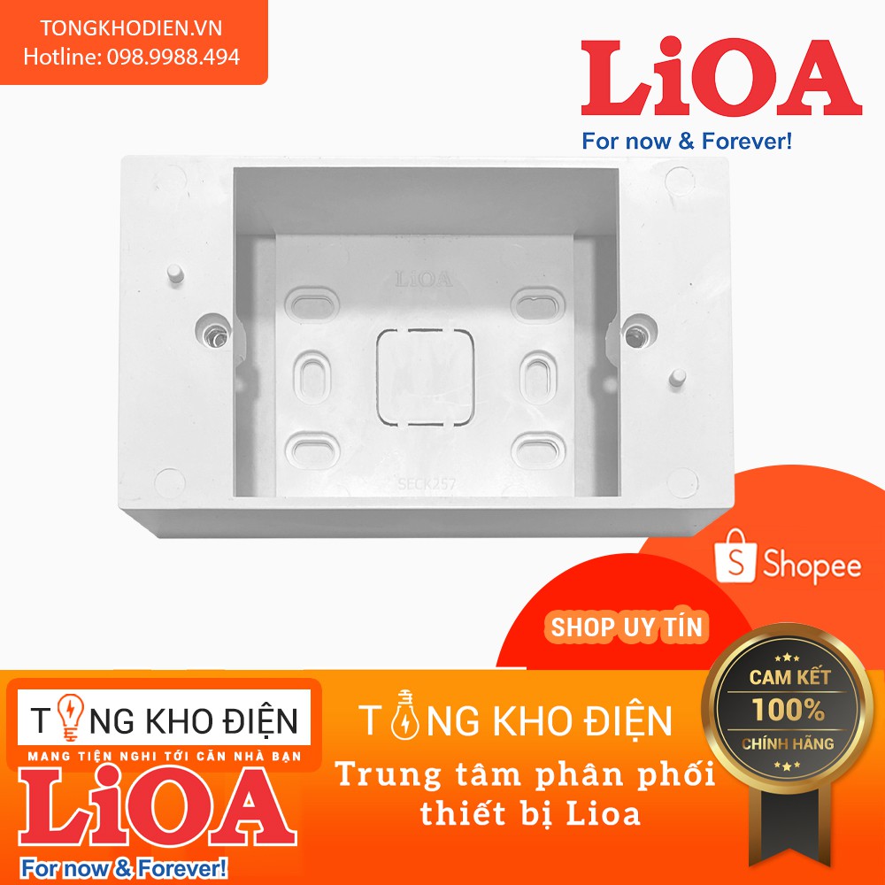 Đế nổi đơn LiOA [CHỐNG CHÁY] dùng cho mặt chữ nhật (có thể dùng cho những mặt chữ nhật khác như Sino...)