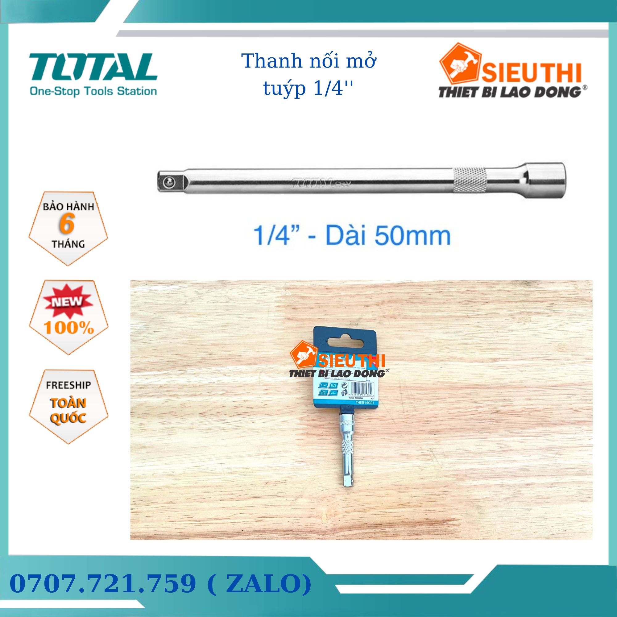 Thanh nối tuýp 1/4” TOTAL THEB14021/ THEB14041
