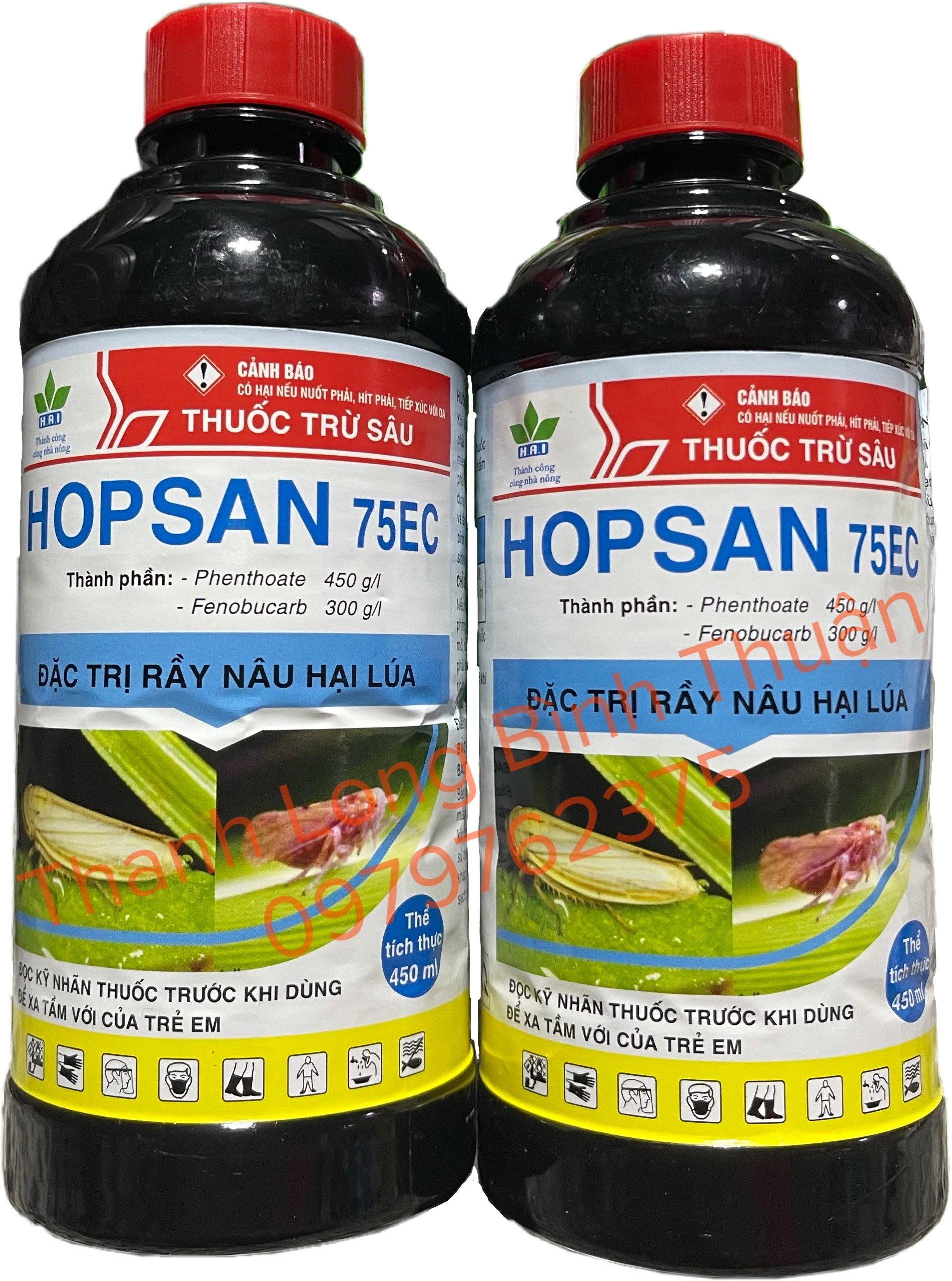Thuốc Trừ Rầy [ thuốc trừ sâu,sâu,thuốc trừ sâu sinh học,thuốc sâu ] HopSan 75EC - Chai 450ml