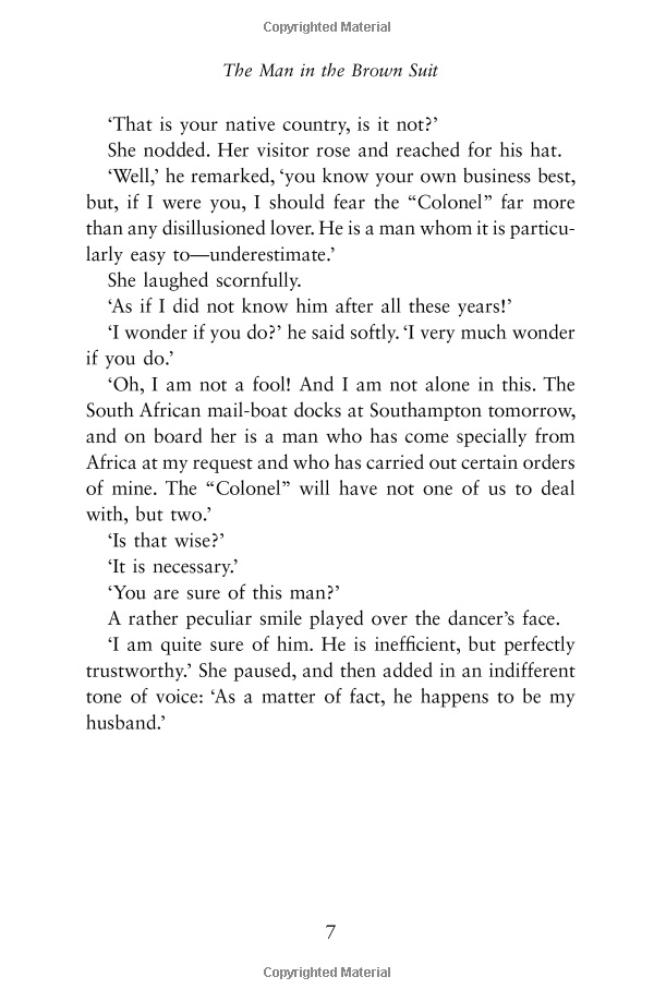 The Man In The Brown Suit ( Agatha Christie )