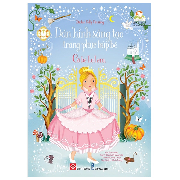 Fahasa - sticker dolly dressing - dán hình sáng tạo trang phục búp bê - cô bé lọ lem