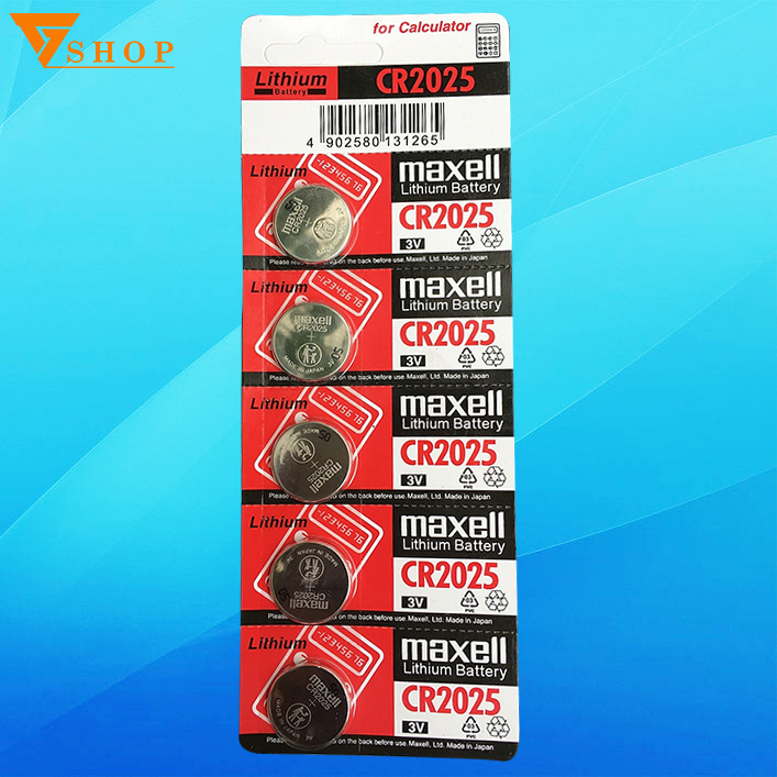 Combo 5 viên Pin CR2025 Maxell Lithium  3V