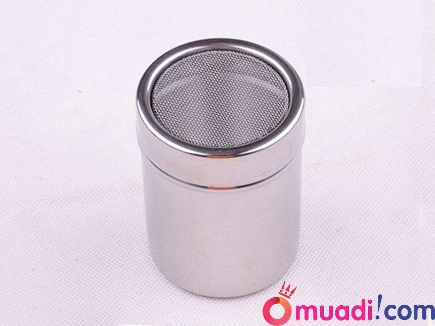 Lọ/hũ rắc bột cacao, matcha inox