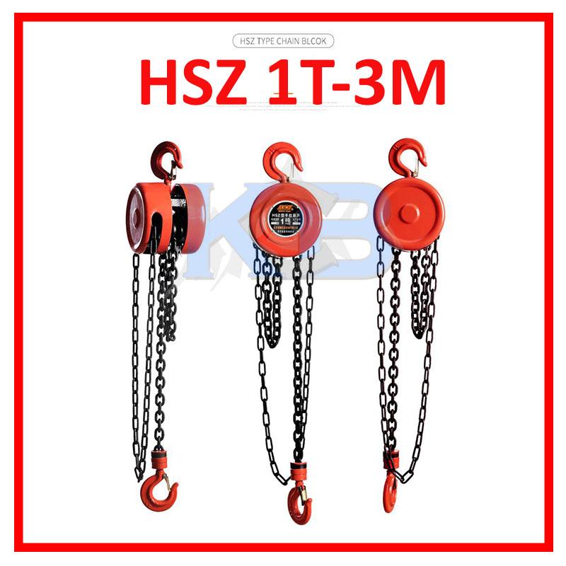 Palang kéo tay HSZ 1 tấn 3 mét