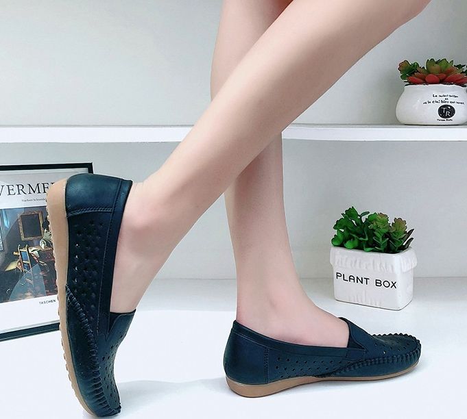 Giày lười nữ, Giày mọi nữ, giày búp bê nữ thoáng khí êm chân họa tiết ngôi sao siêu xinh