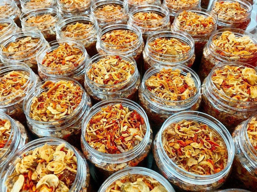 Muối ruốc hành phi 200gr - Ăn vặt năm sao