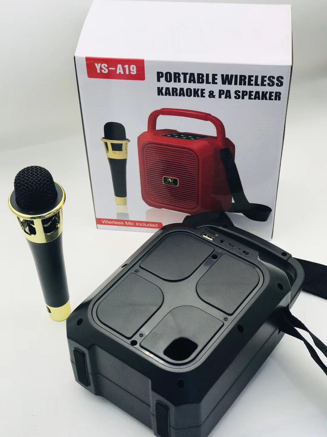 Loa bluetooth YS-A19 + kèm 1 micro ko dây hát karaoke - YS-A19