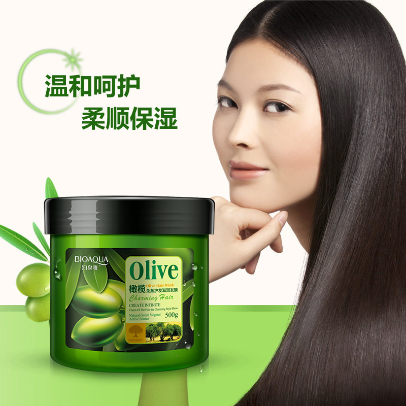 Kem ủ tóc Olive Bioaqua siêu mềm  500ml