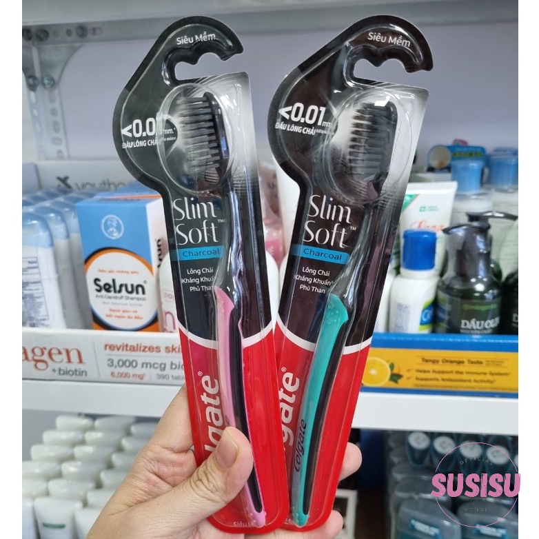 Toothbrush Colgate slim soft charcoal (soft) 1 piece
