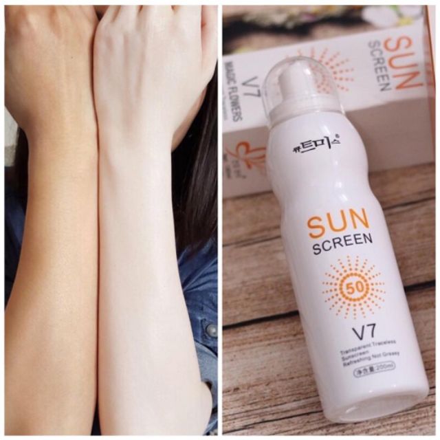 Xịt chông nắng SunScreen V7 Magic Flowers