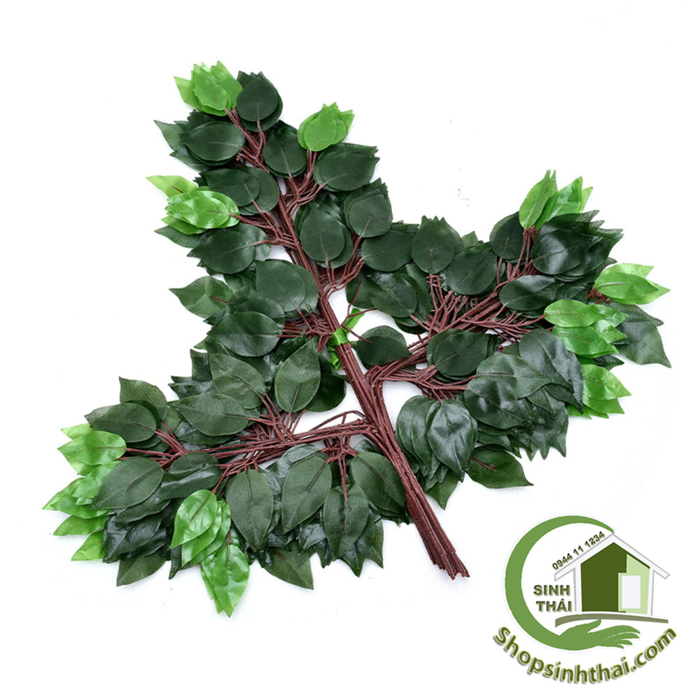 [HCM]Cành lá cây màu xanh - lá cây giả phụ kiện chụp hình ảnh trang trí