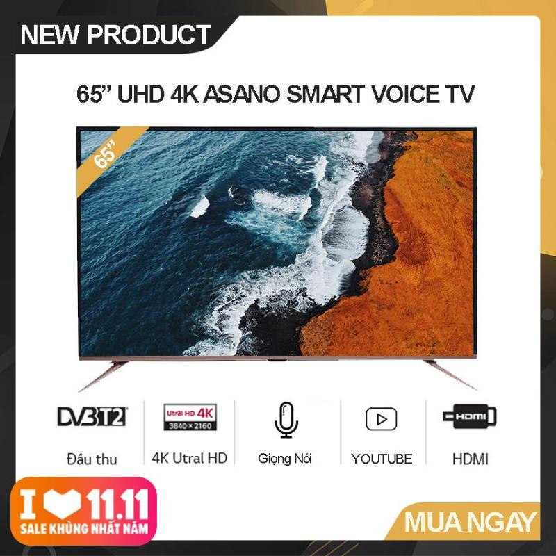 Bảng giá Smart Voice Tivi Asano 65 inch Ultra HD 4K - Model 65EK7 (Đen) Hệ điều hành Android 7.1, Kết nối Bluetooth, Điều khiển giọng nói, Tích hợp DVB-T2 - Bảo Hành 2 Năm