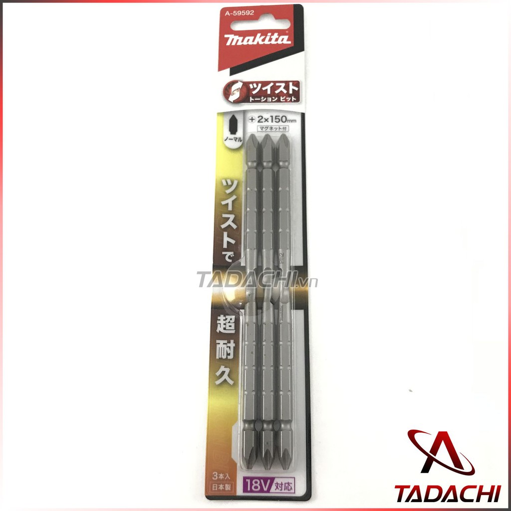 Mũi Vít Bake 2 Đầu Ph2x150mm Makita A-59592