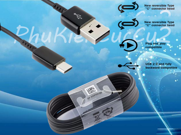 Cáp Type C Samsung Chính Hãng S8/ Note8/ Note9/ S10 - Bảo Hành 12 Tháng