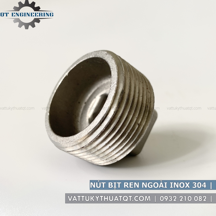 Nút Bịt Ren Ngoài Inox 304 | Phi 49,60,76 | VATTUKYTHUATQT.COM