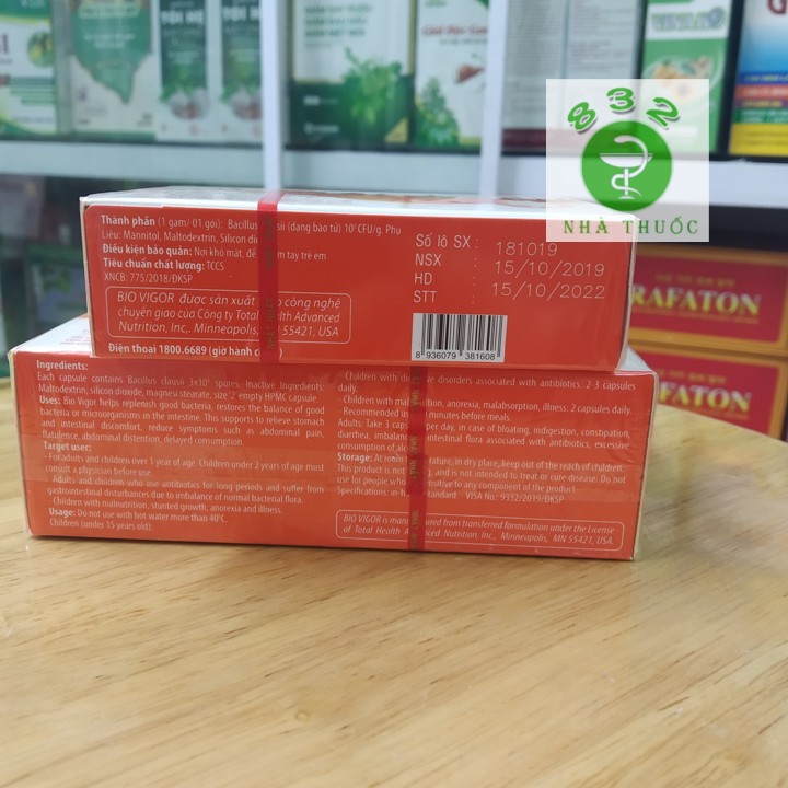 Men vi sinh BIO VIGOR hộp 10 gói